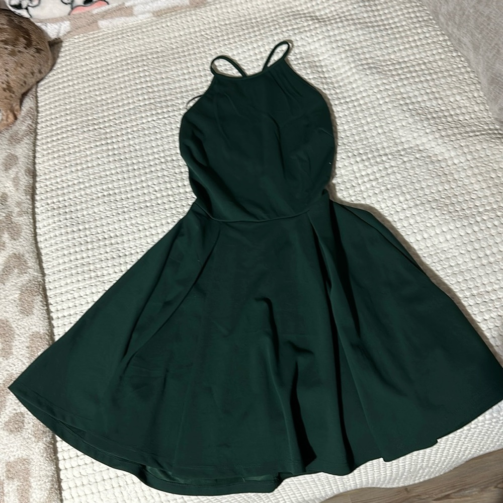 Green Windsor dress.